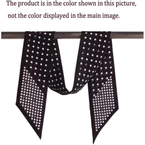 Silk Long Scarf for Hair and Accessories 100% Mulberry Lightweight Stylish - Picture 3 of 6